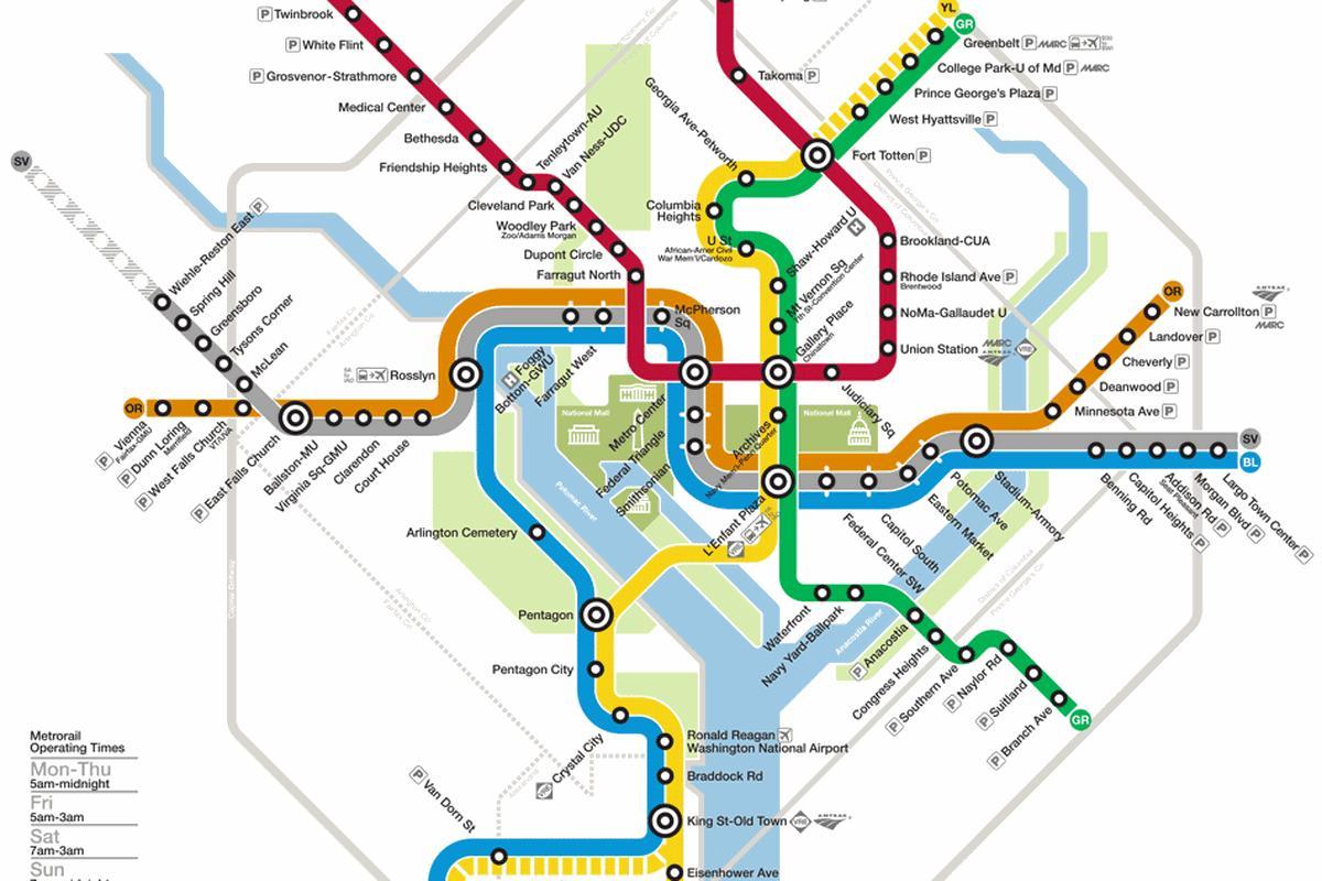 washington dc metro sistem peta