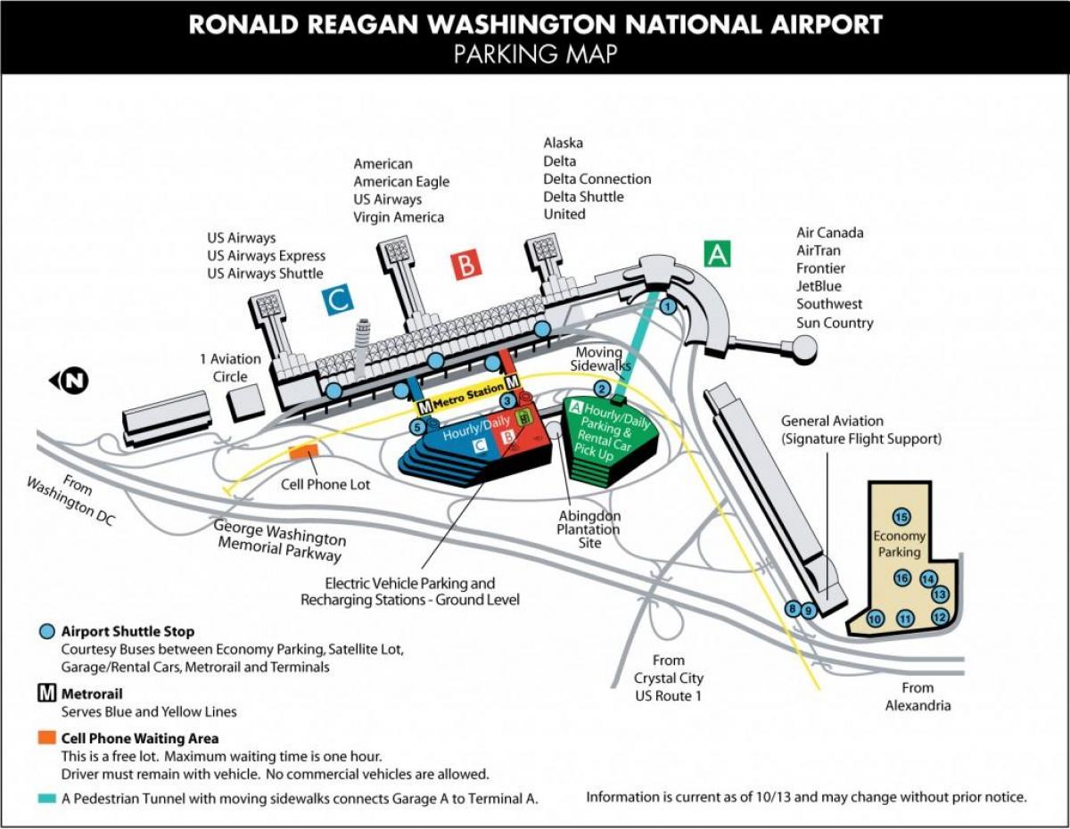 peta lapangan terbang terdekat washington dc