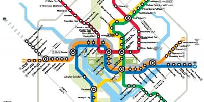Washington dc metro garis peta
