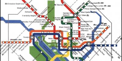 Washington dc metro peta kereta api