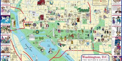 Washington dc tempat untuk melawat peta
