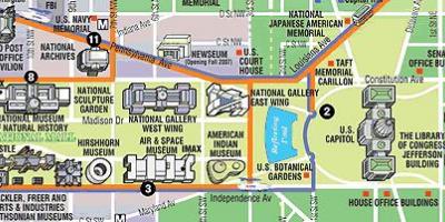 Peta washington dc museum dan monumen