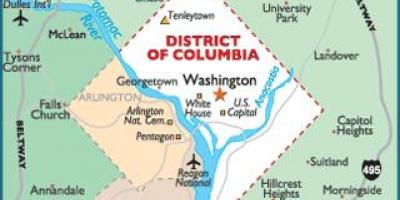 Washington dc dan washington negeri peta